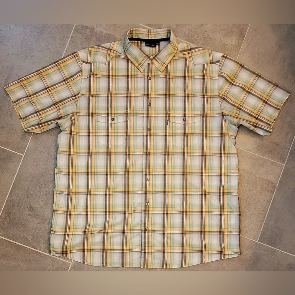 Kavu S/S Performance Sport Shirt, EUC - Mens XXL - Plaid
